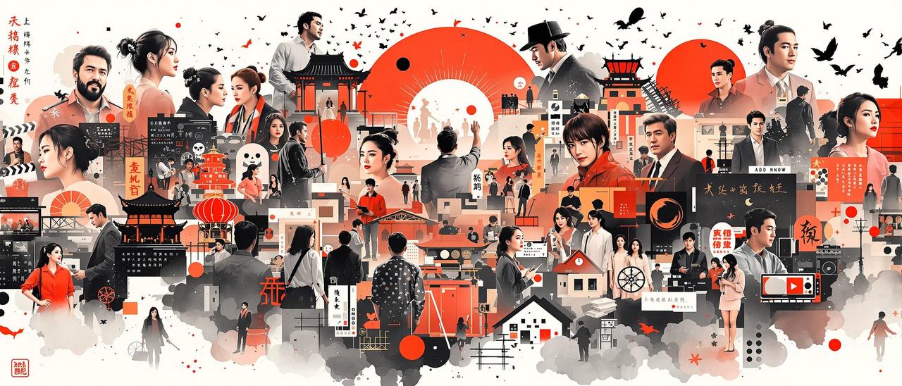 露谷影院社区 - 影视元素插画横幅